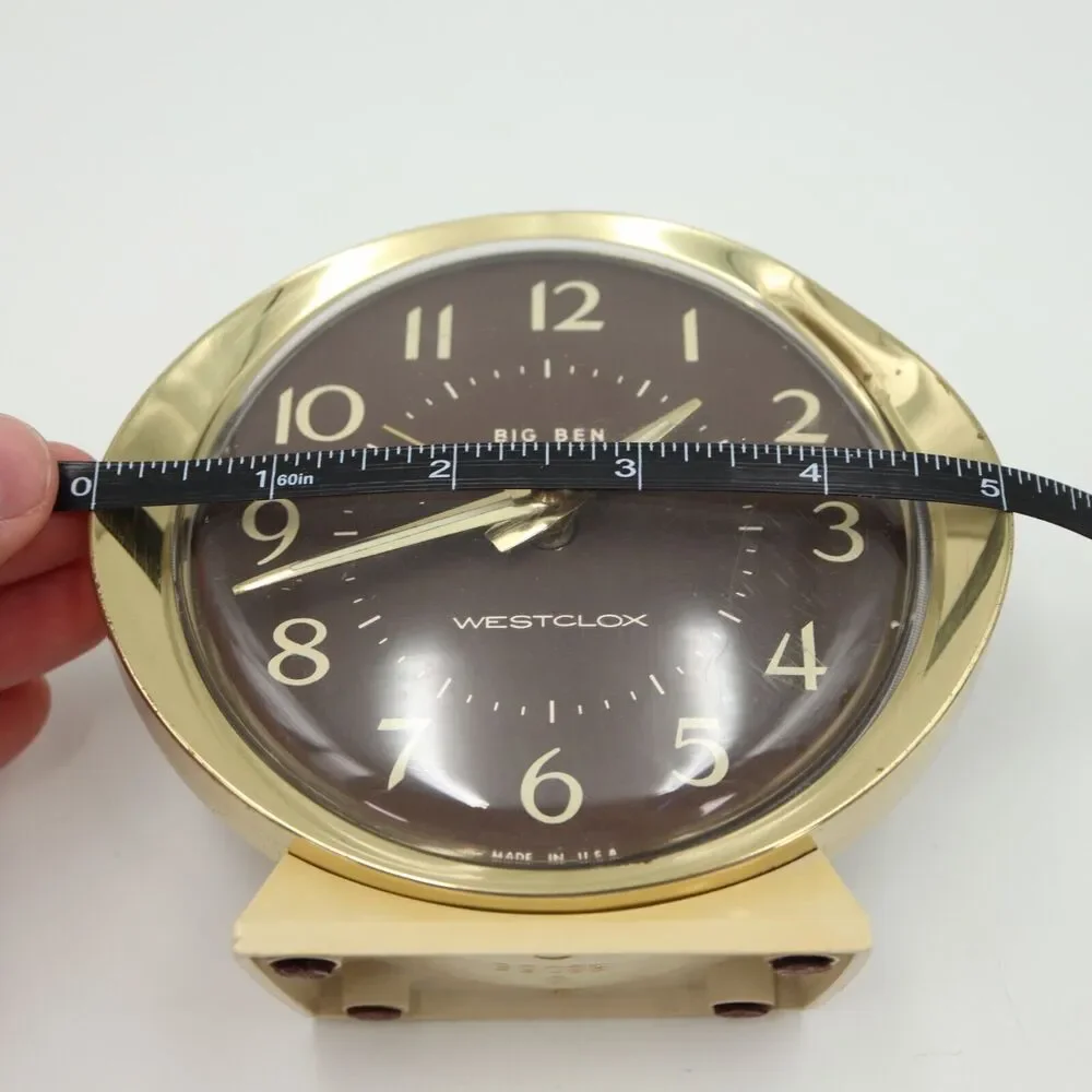 Vintage Westclox Big Ben Alarm Clock Wind Up Gold Trim Art Decor PARTS or REPAIR